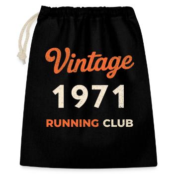 Vintage 1971 Running Club Birthday Gift Idea - Gift Bag 40 x 50 cm - black - Front