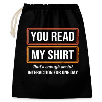 Anxiety Anxious Scaredy Introvert - Gift Bag 40 x 50 cm - black - Front