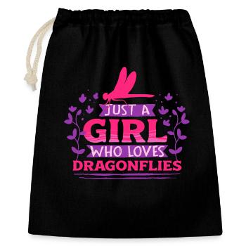 Libellules - Sac cadeau 40 x 50 cm - noir - Devant
