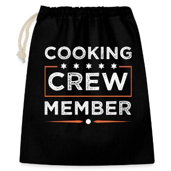 Équipe de cuisine - Sac cadeau 40 x 50 cm - noir - Devant