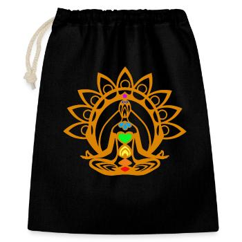 Chakra meditation - Gift Bag 40 x 50 cm - black - Front