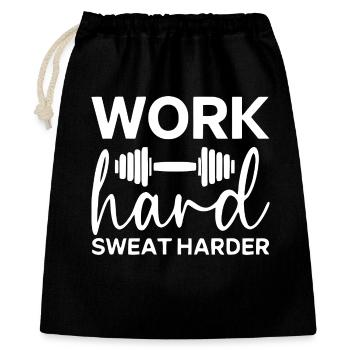Conception manuscrite de fitness motivant - Sac cadeau 40 x 50 cm - noir - Devant