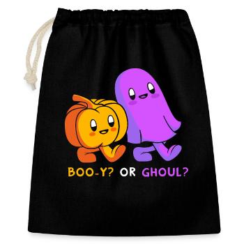 Halloween Gender Reveal - Geschenkbeutel aus Baumwolle (40 x 50 cm) - Schwarz - Vorne