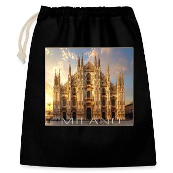 Milan, Milano, Duomo - Gift Bag 40 x 50 cm - black - Front