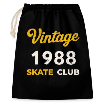 Vintage 1988 Skate Club Retro Geburtsjahr Geschenk - Geschenkbeutel aus Baumwolle (40 x 50 cm) - Schwarz - Vorne