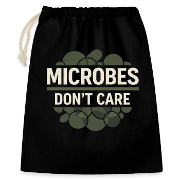 Mikrobiologie - Geschenkbeutel aus Baumwolle (40 x 50 cm) - Schwarz - Vorne