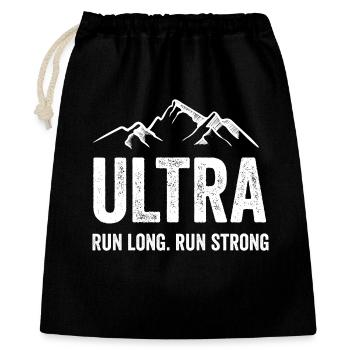 Ultra Running - Run Long. Courez fort. - Sac cadeau 40 x 50 cm - noir - Devant