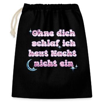 Sans toi - Conception de texte Y2K - Sac cadeau 40 x 50 cm - noir - Devant