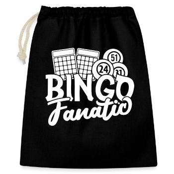 Joueur de bingo fanatique bingo - Sac cadeau 40 x 50 cm - noir - Devant