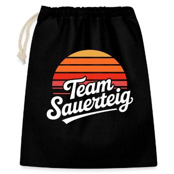 Team Sauerteig Sonnenuntergang - Geschenkbeutel aus Baumwolle (40 x 50 cm) - Schwarz - Vorne