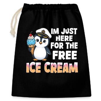 Capitaine Pingouin Tee - Sac cadeau 40 x 50 cm - noir - Devant