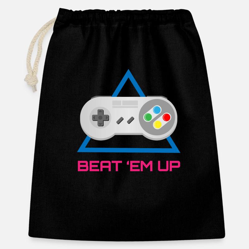 Retro Gamer Controller – Jeu vidéo d’arcade - Sac cadeau 40 x 50 cm - noir