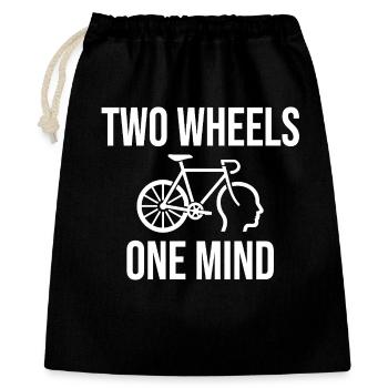 Deux roues, un seul esprit - Sac cadeau 40 x 50 cm - noir - Devant