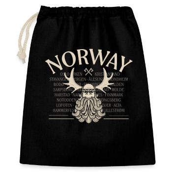 Norway - Viking Beard - Mosses - Gift Bag 40 x 50 cm - black - Front