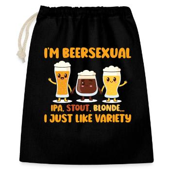 I'm Beersexual Drinking Beer Lovers - Gift Bag 40 x 50 cm - black - Front