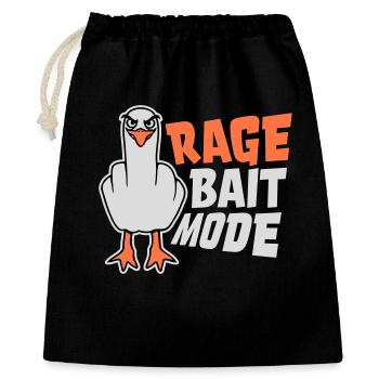 Rage Appât Mode Mouette Oiseau Méchant Drôle Provocation - Sac cadeau 40 x 50 cm - noir - Devant