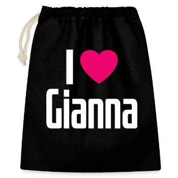 J’aime Gianna Cœur Rose J’aime Gianna - Sac cadeau 40 x 50 cm - noir - Devant