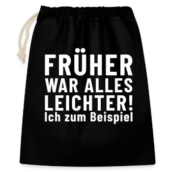 Everything used to be easier! Me, for example - Gift Bag 40 x 50 cm - black - Front