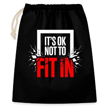 It's Ok Not To Fit In Individuality Motivation - Gift Bag 40 x 50 cm - black - Front