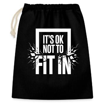 It's Ok Not To Fit In Individuality Motivation - Gift Bag 40 x 50 cm - black - Front