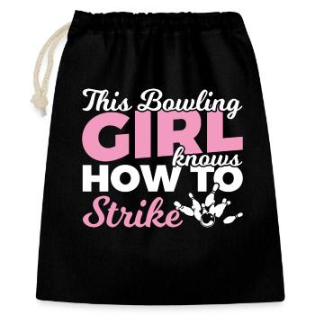 Joueur de quilles - Sac cadeau 40 x 50 cm - noir - Devant