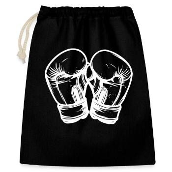 Dessin de gants de kickboxing - Sac cadeau 40 x 50 cm - noir - Devant