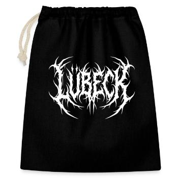 Lübeck Metal Logo extrem - Gift Bag 40 x 50 cm - black - Front