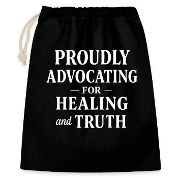 Forensic Nurse Practitioner Healing & Truth - Geschenkbeutel aus Baumwolle (40 x 50 cm) - Schwarz - Vorne