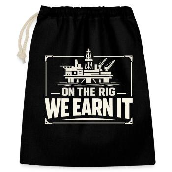 Offshore-bohrer-rig-bohrer Bohrboden Offshore - Geschenkbeutel aus Baumwolle (40 x 50 cm) - Schwarz - Vorne