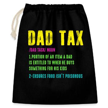 T-shirt humoristique néon de la fiscalité du père - Sac cadeau 40 x 50 cm - noir - Devant