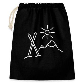 ski - Sac cadeau 40 x 50 cm - noir - Devant