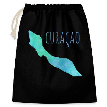 Curacao - Geschenkbeutel aus Baumwolle (40 x 50 cm) - Schwarz - Vorne