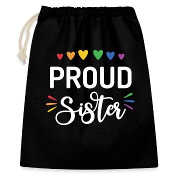 Proud Sister - Gift Bag 40 x 50 cm - black - Front