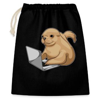 Ordinateur portable Seal - Sac cadeau 40 x 50 cm - noir - Devant