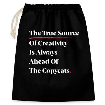 The True Source Of Creativity Is Always Ahead [W] - Gift Bag 40 x 50 cm - black - Front