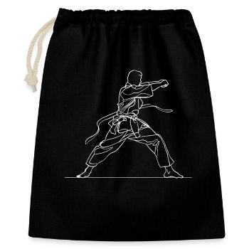 Karate Line Drawing - Gift Bag 40 x 50 cm - black - Front
