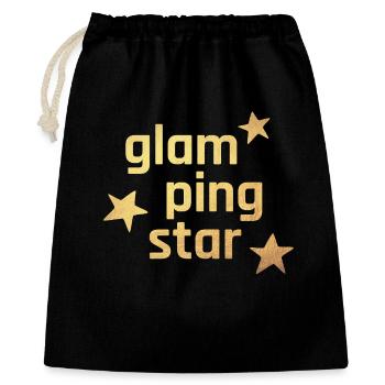Glamping Star Star Camping Or Luxe Cool Fan - Sac cadeau 40 x 50 cm - noir - Devant
