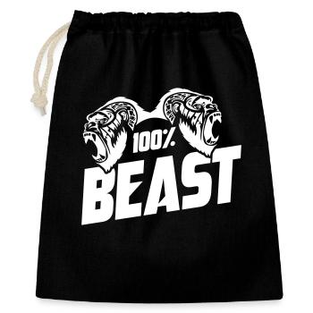 Gorilla Beast Motivation - Geschenkbeutel aus Baumwolle (40 x 50 cm) - Schwarz - Vorne