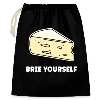 Humor brie cheese - Gift Bag 40 x 50 cm - black - Front