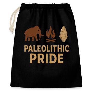 Prehistoric stone tools of Homo - Gift Bag 40 x 50 cm - black - Front