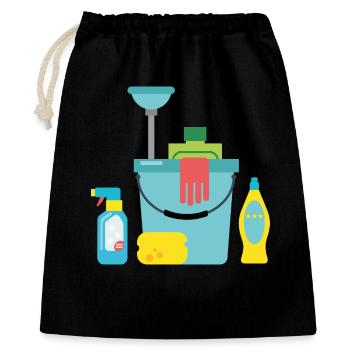 Produits de nettoyage - Sac cadeau 40 x 50 cm - noir - Devant
