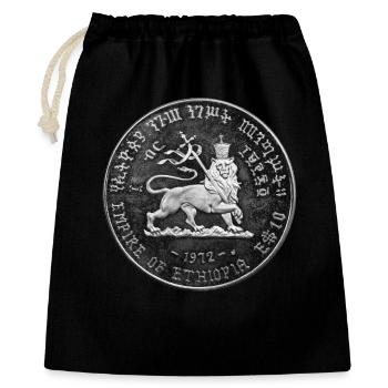 Lion de Juda Jah Rastafari Rasta Racines Rasta - Sac cadeau 40 x 50 cm - noir - Devant