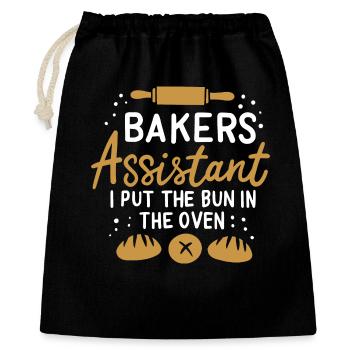 Assistante boulanger - Sac cadeau 40 x 50 cm - noir - Devant