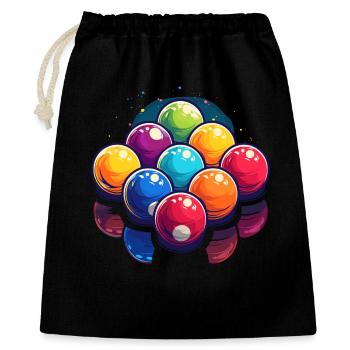 Billiard Balls Graphic - Gift Bag 40 x 50 cm - black - Front