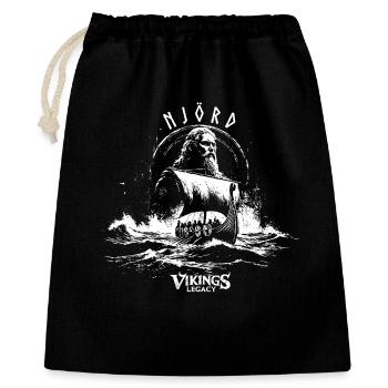 Njörd - le dieu viking de la mer - Sac cadeau 40 x 50 cm - noir - Devant