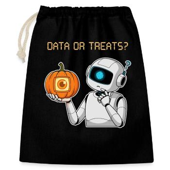 Data or Treats ? - Gift Bag 40 x 50 cm - black - Front