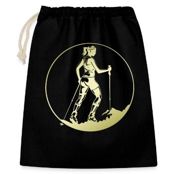 Nordic Walking Silhouette - Gift Bag 40 x 50 cm - black - Front
