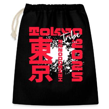 Red Kanji Graffiti - Gift Bag 40 x 50 cm - black - Front
