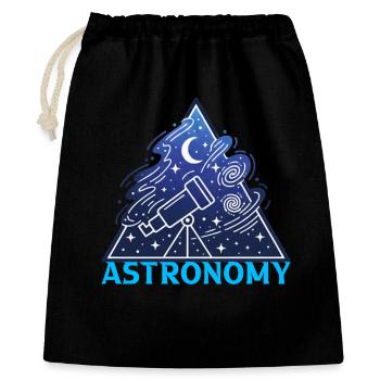 Astronomie - Sac cadeau 40 x 50 cm - noir - Devant