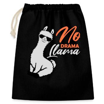 No Drama Lama Cool Sonnenbrille Sitzend Entspannt - Geschenkbeutel aus Baumwolle (40 x 50 cm) - Schwarz - Vorne